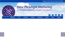 Tablet Screenshot of newparadigmmarketing.com